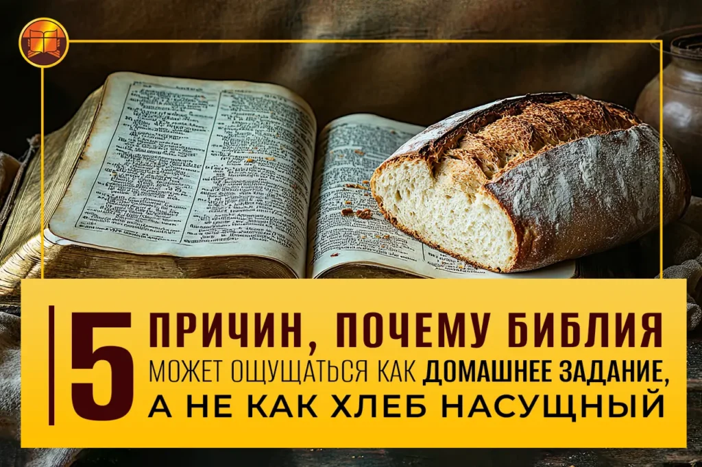 5 причин, почему Библия может ощущаться как домашнее задание, а не как хлеб насущный